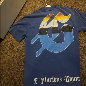 Blue Graphic T-Shirt with Bold Design